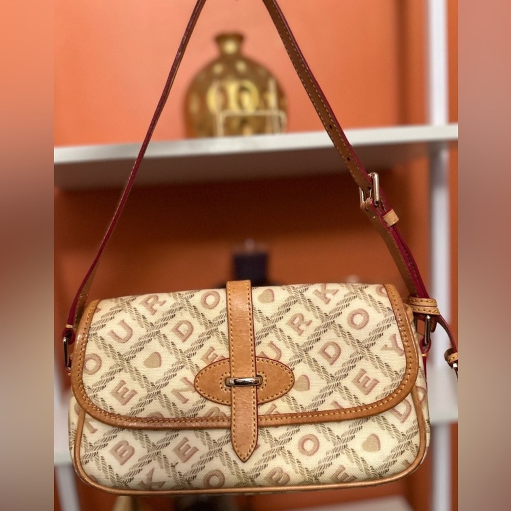 Dooney & Bourke Y2K Vintage Signature Monogram Shoulder Handbag